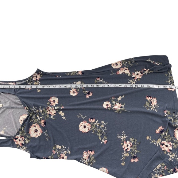 Wallflower Floral Midi Sleeveless V Neck Dress Large - Picture 10 of 12